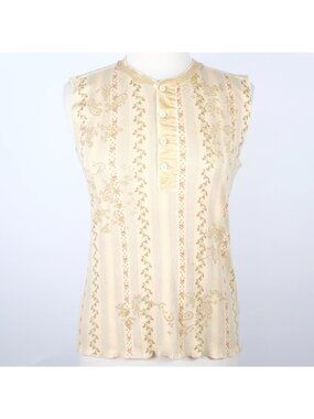 Ralph Lauren Purple Label Collection top L Sp 2003 prairie tank T shirt henley